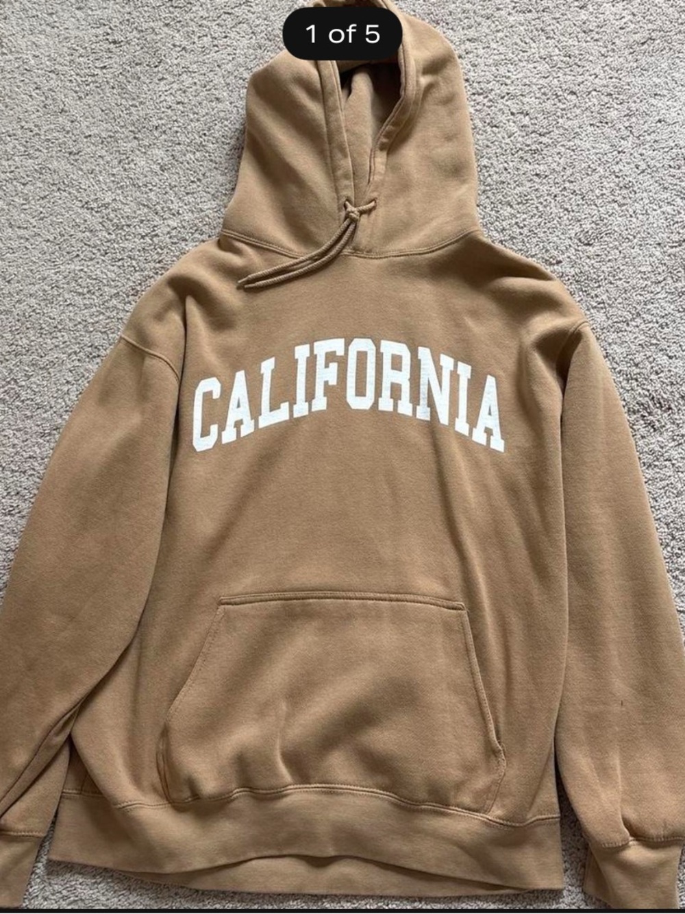 California Graphic Hooded Sweatshirt - Tan